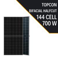  	  LEXRON 144 CELL 700W HALF CUT TOPCON BIFACIAL MULTI BUSBAR GÜNEŞ PANELİ