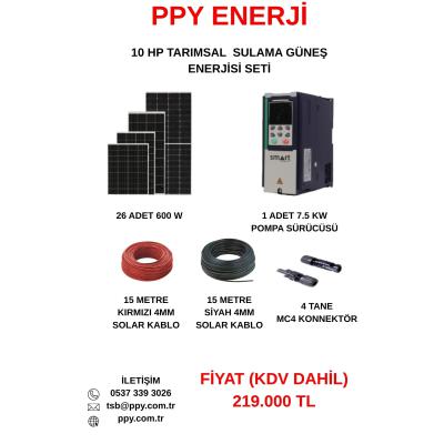 10 HP TARIMSAL SULAMA GÜNEŞ ENERJİSİ SETİ