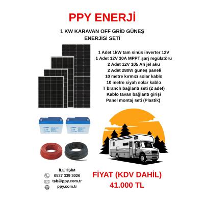 1KW KARAVAN GÜNEŞ ENERJİSİ SETİ