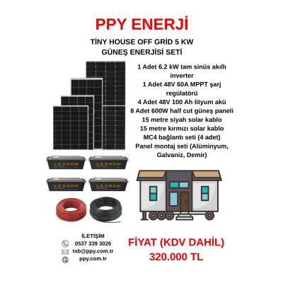 5KW TİNY HOUSE (KÜÇÜK EV) GÜNEŞ ENERJİSİ SETİ