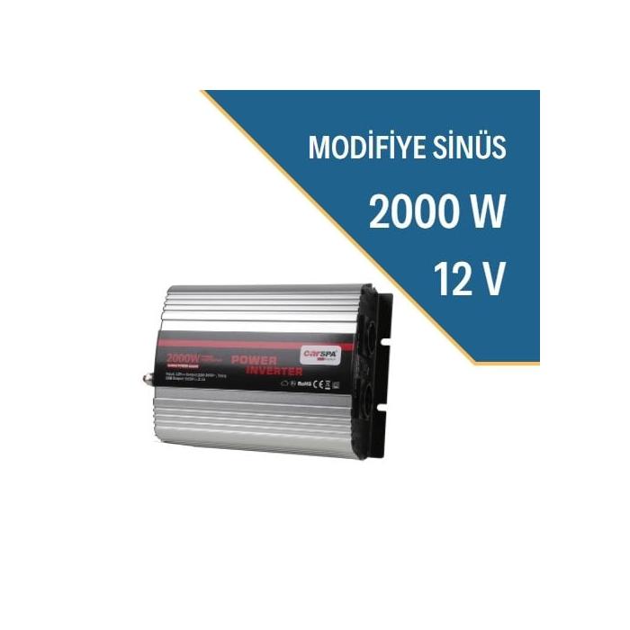 CARSPA 2000W 12V MODİFİYE SİNÜS INVERTER