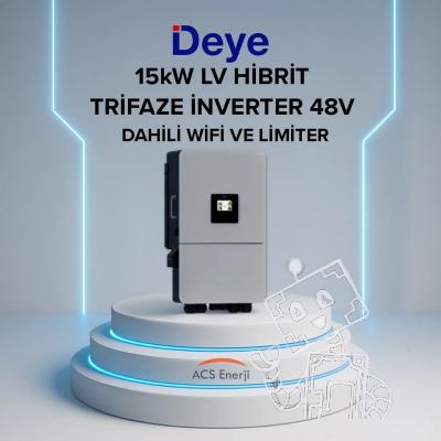 DEYE 15KW ON-GRİD TRİFAZE HİBRİT 48V İNVERTER