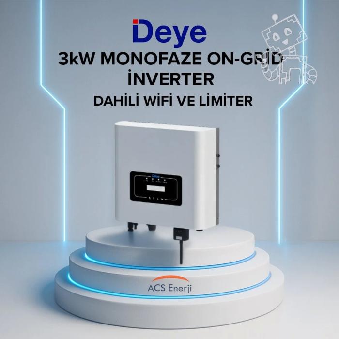 DEYE 3KW ON-GRİD MONOFAZE İNVERTER