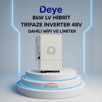 DEYE 8KW ON-GRİD TRİFAZE HİBRİT 48V İNVERTER