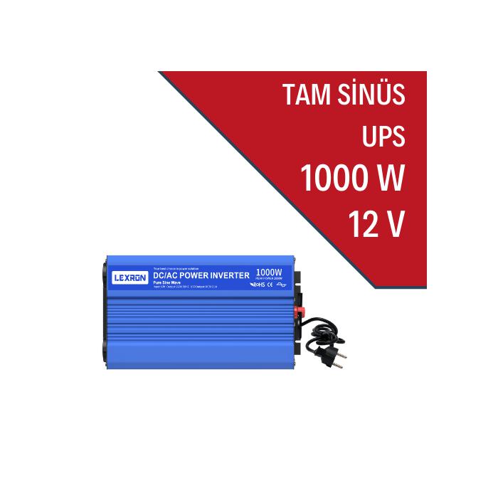 LEXRON 1000W 12V UPS TAM SİNÜS INVERTER