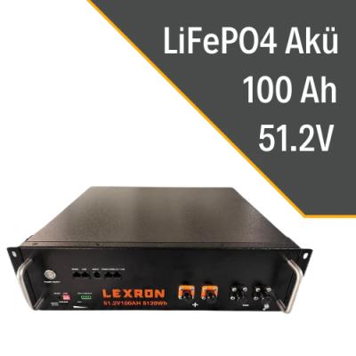 LEXRON 51.2V 100 AH LiFePO4 LİTYUM AKÜ KASET TİPİ
