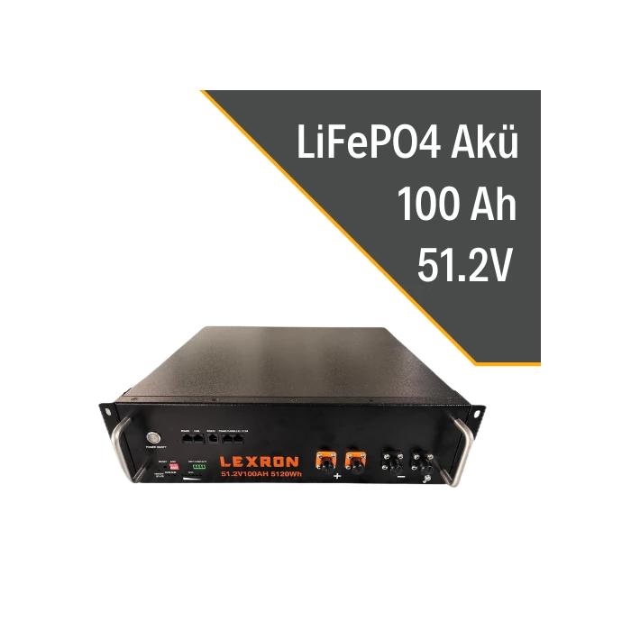 LEXRON 51.2V 100 AH LiFePO4 LİTYUM AKÜ KASET TİPİ