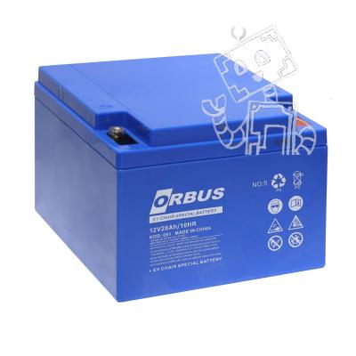 ORBUS 12V 28AH YATIK ENGELLİ ARAÇ AKÜSÜ