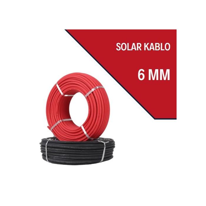 Solar Kablo Siyah 6mm