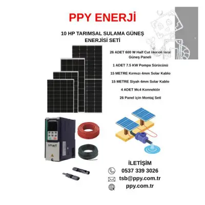 10 HP TARIMSAL SULAMA GÜNEŞ ENERJİSİ SETİ