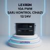 LEXRON 10A 12/24V PWM ŞARJ KONTROL CİHAZI