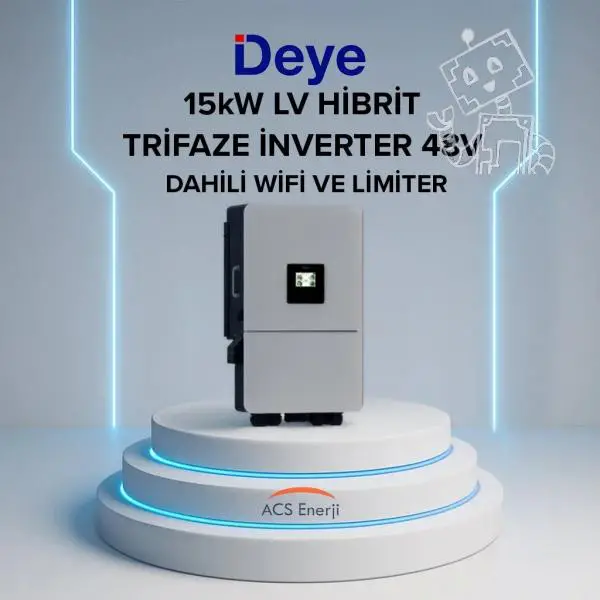DEYE 15KW ON-GRİD TRİFAZE HİBRİT 48V İNVERTER