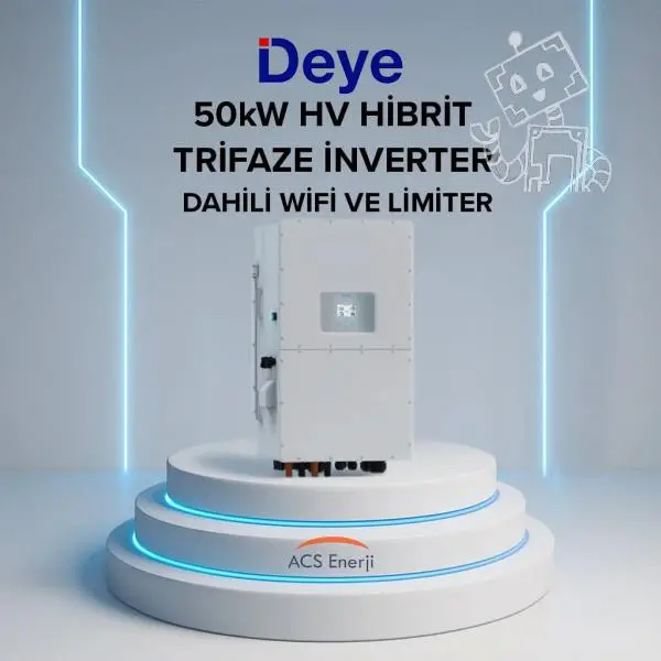 DEYE 50KW ON-GRİD TRİFAZE HİBRİT HV İNVERTER