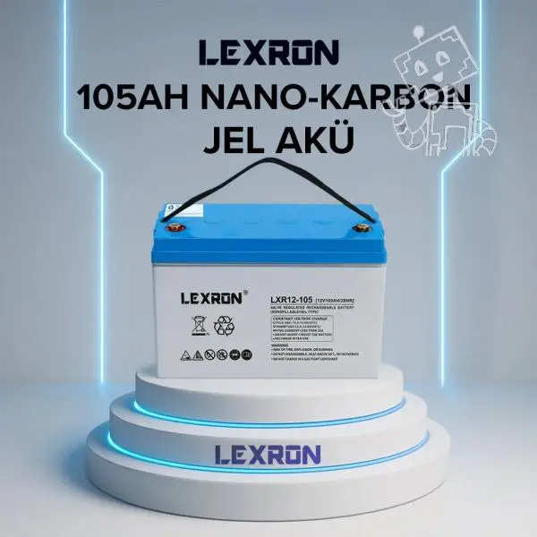 LEXRON 12V 105AH DEEP CYCLE SOLAR JEL AKÜ