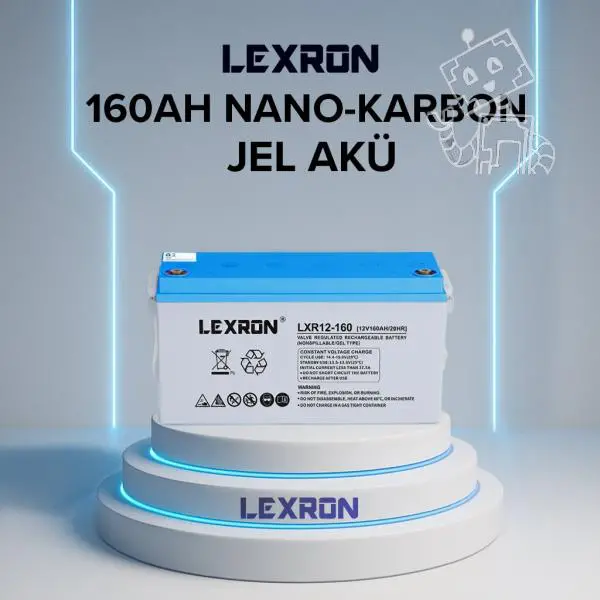 LEXRON 12V 160AH DEEP CYCLE SOLAR JEL AKÜ