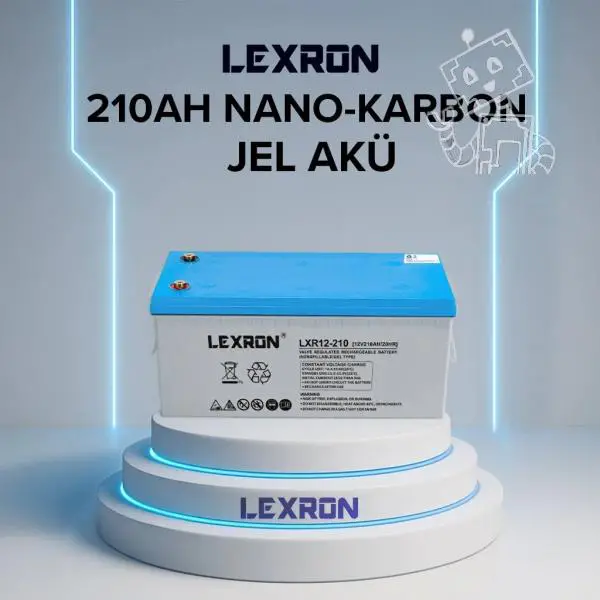 LEXRON 12V 210AH DEEP CYCLE SOLAR JEL AKÜ