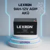 LEXRON 12V 9AH KURU AKÜ