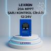 LEXRON 20A 12/24V MPPT ŞARJ KONTROL CİHAZI