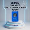 LEXRON 30A 12/24V MPPT ŞARJ KONTROL CİHAZI