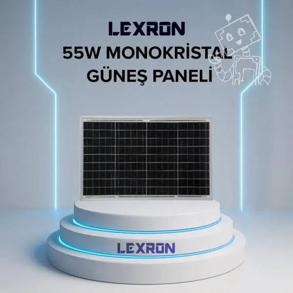 LEXRON 36 CELL 55W MONOKRİSTAL GÜNEŞ PANELİ