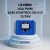 LEXRON 40A 12/24V PWM ŞARJ KONTROL CİHAZI