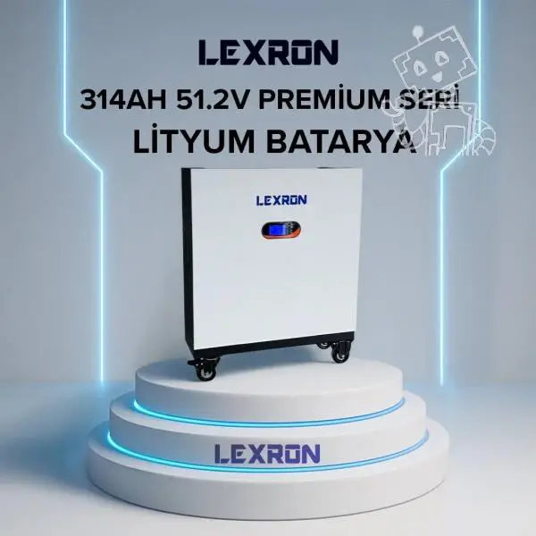 LEXRON 51.2V 314 AH LiFePO4 LİTYUM AKÜ KASET TİPİ