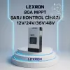 LEXRON 80A 12/24/36/48V MPPT ŞARJ KONTROL CİHAZI