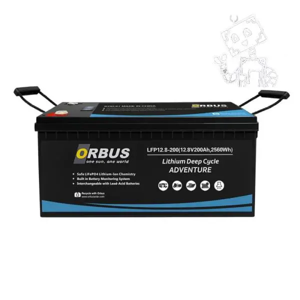 ORBUS 12.8 Volt 200 Amper LiFePO4