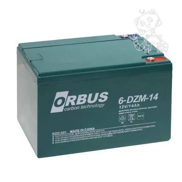 ORBUS 12V 14AH ELEKTRİKLİ BİSİKLET AKÜSÜ