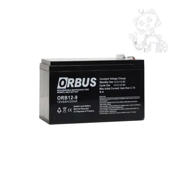 ORBUS 12V 9AH KURU TİP AKÜ
