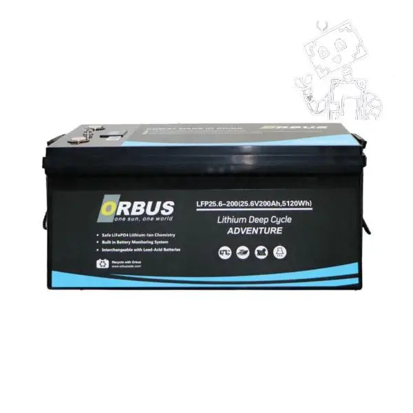 Orbus 25.6V 100Ah LiFePO4 Lityum Akü